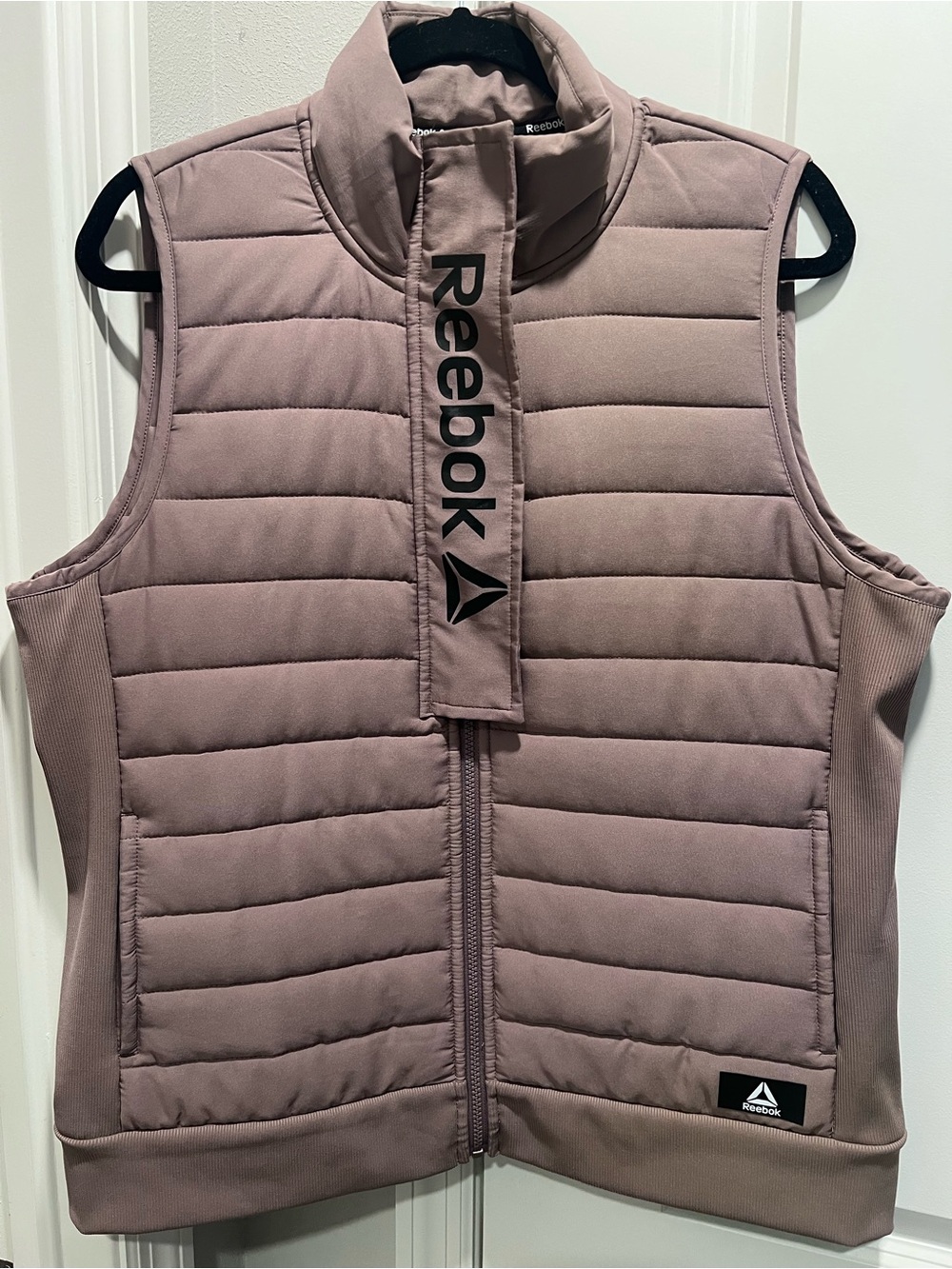 Reebok Quilted Sleeveless Vest — Mauve